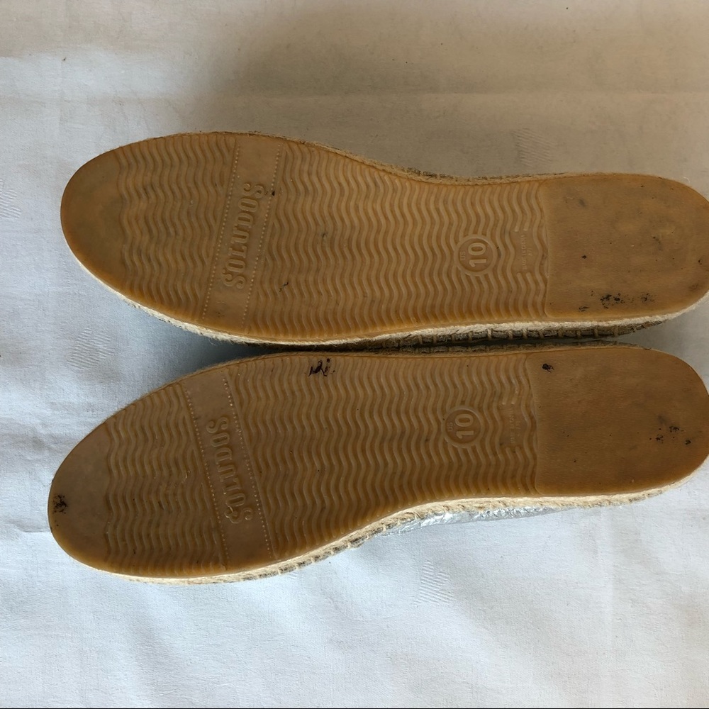 Soludos Silver smoking slipper espadrilles size 10 - Picture 4 of 6